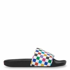 Vans Women's Glitter Slide-On In Checkerboard-Multi