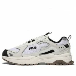 FILA Unisex Low-Top Running Shoes White/Black White/Black/咖 Marathon Running Shoes 1JM01679D_021