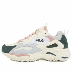 FILA Ray Tracer Low Top Running Shoes White/Pink/Green Athletic Shoes 1RM01153_108