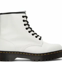 Dr. Martens White Patent 1460 Bex Boots