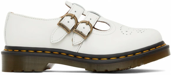 Dr. Martens White 8065 Mary Jane Oxfords