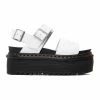 Dr. Martens White Voss Quad Strap Platform Sandals