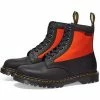 Dr. Martens Men's 1460 Panel Boot - Made In England In Black/Orange/Dockyard