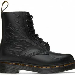 Dr. Martens Black 1460 Flames Boots