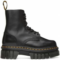 Dr. Martens Audrick Leather Platform Boot Black Nappa Lux (W)