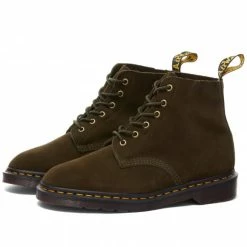 Dr. Martens 101 6-Eye Boot Olive Repello Calf Suede