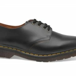 Dr. Martens Men's Smiths 4-Eye Shoe In Black Vintage Smooth