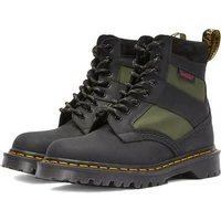 Dr. Martens Men's 1460 Padded PNL 8-Eye Boot - Made In England In Black Dockyard/Olive Ventile