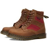 Dr. Martens Men's 1460 Padded PNL 8-Eye Boot - Made In England In Brown Dockyard/Oxblood Ventile