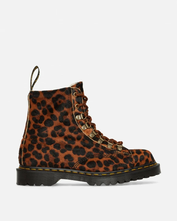 Dr. Martens Barton Leopard Boots Brown