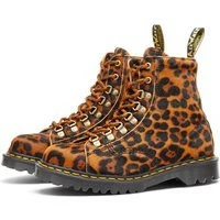 Dr. Martens Women's Barton 8 Eye Boot In Leopard In Leopard Hair On