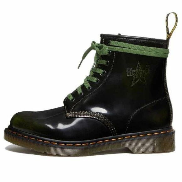 Dr. Martens Dr.Martens 1460 8 Hole X The Clash ARMY GREEN Marten Boots 28000342