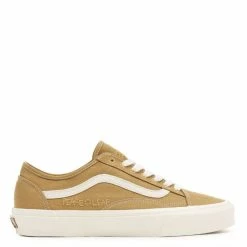 Vans Women's Eco Theory Old Skool Tapered In Mustard Gold/True White