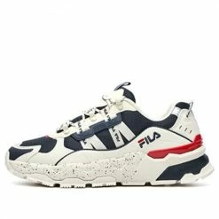 FILA Fashion Sneakers Low-top Running Shoes White/Blue/Red WHITE/BLUE/RED Marathon Running Shoes F12M134155FWD