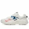 FILA Fluid Low Tops Sports Shoe White Blue 奶White/摩洛哥Blue/Pink Athletic Shoes F12W114111FWM