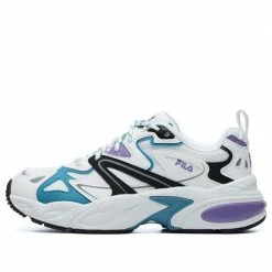 FILA Womens WMNS Hertitage Low-Top Running Shoes White/Purple WHITE/PURPLE Marathon Running Shoes F12W141122FCB