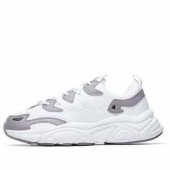 FILA White Line Low-Top Running Shoes Womens WMNS White/Purple 斐乐White/鸽子Purple Athletic Shoes F52W031109FWP