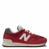 New Balance 574 In Varsity Red With White