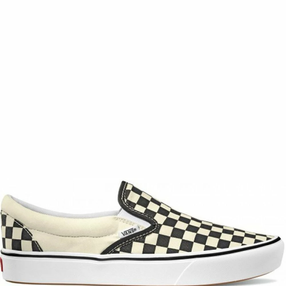 Vans ComfyCush Slip-On In Checkerboard/White